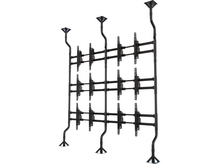 MPVW-MODFC-L86V Mustang Professional Video Wall Modular Floor to Ceiling Mount Kit - 50-60in - 800x600 - 100lbs - Image 2