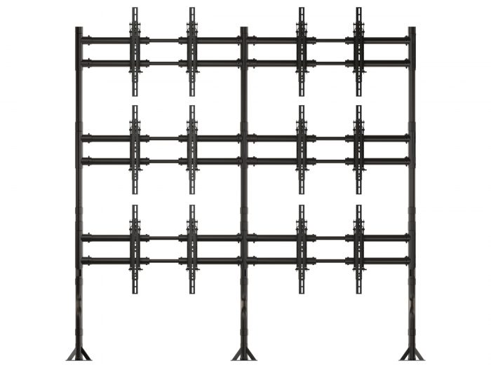 MPVW-MODFW-L86V Mustang Professional Video Wall Modular Floor to Wall Mount Kit - 800x600 - 100lbs - 48-70in - Image 2