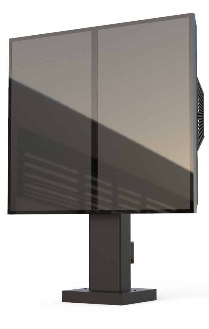 MPQSRD-255-SAM Mustang Professional - Kiosk - Double QSR Menu Board with Samsung OH55F