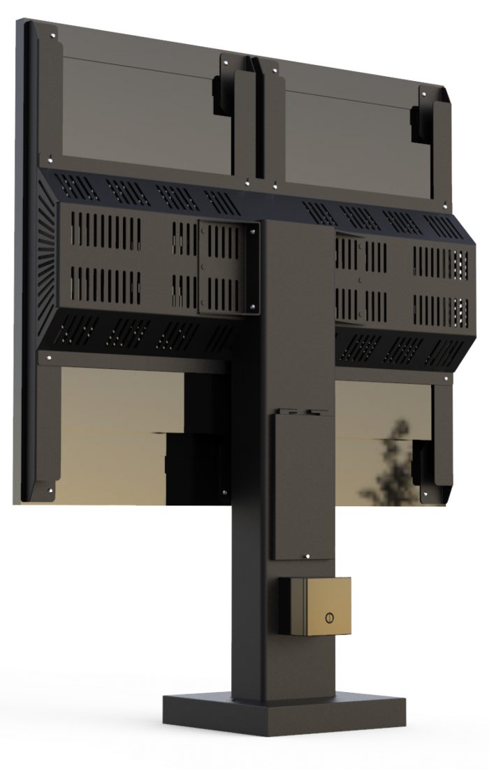 MPQSRD-255-SAM Mustang Professional - Kiosk - Double QSR Menu Board with Samsung OH55F - Image 3