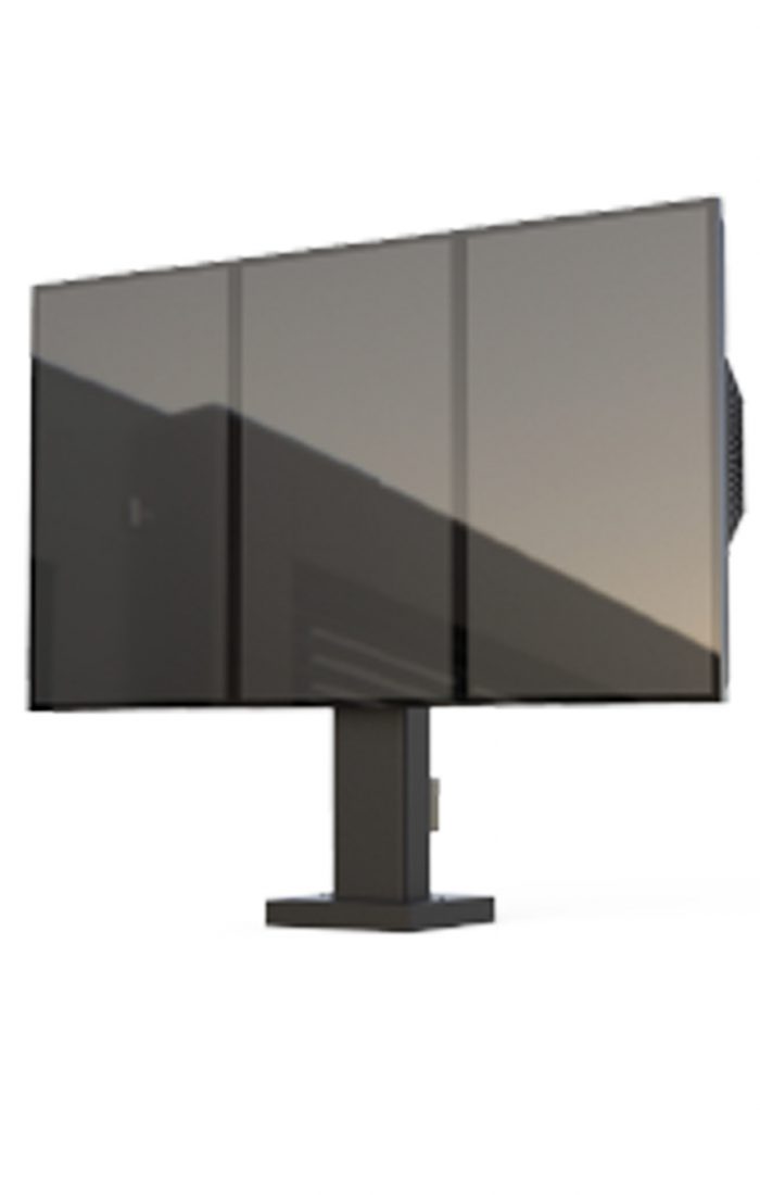 MPQSRD-349-LG Mustang Professional - Kiosk - Triple QSR Menu Board with LG 49" XE4F