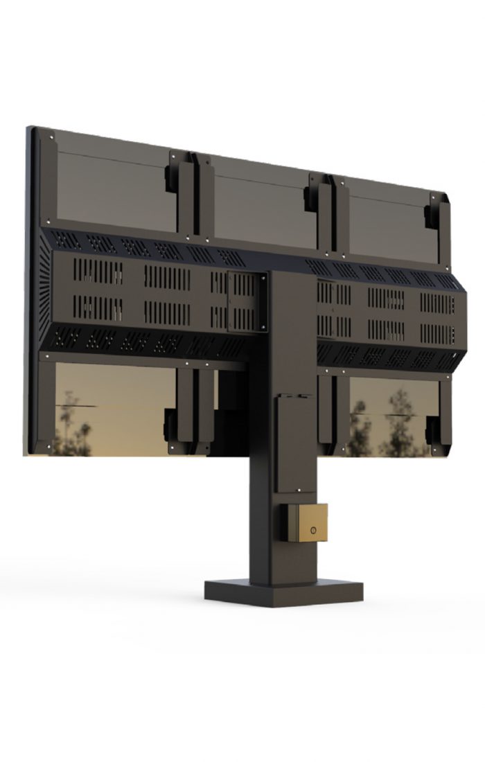 MPQSRD-349-LG Mustang Professional - Kiosk - Triple QSR Menu Board with LG 49" XE4F - Image 3