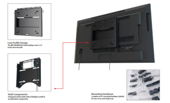 MPT-M44VADAv2 Mustang Professional Component Box Wall Mount - 2