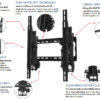 MPVWP-L46U-PPV3 Mustang Professional Portrait Video Wall Mount - 2